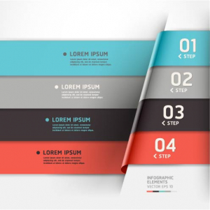 وکتور اینفوگراف آبی خاکستری و نارنجی با خطوط شکسته